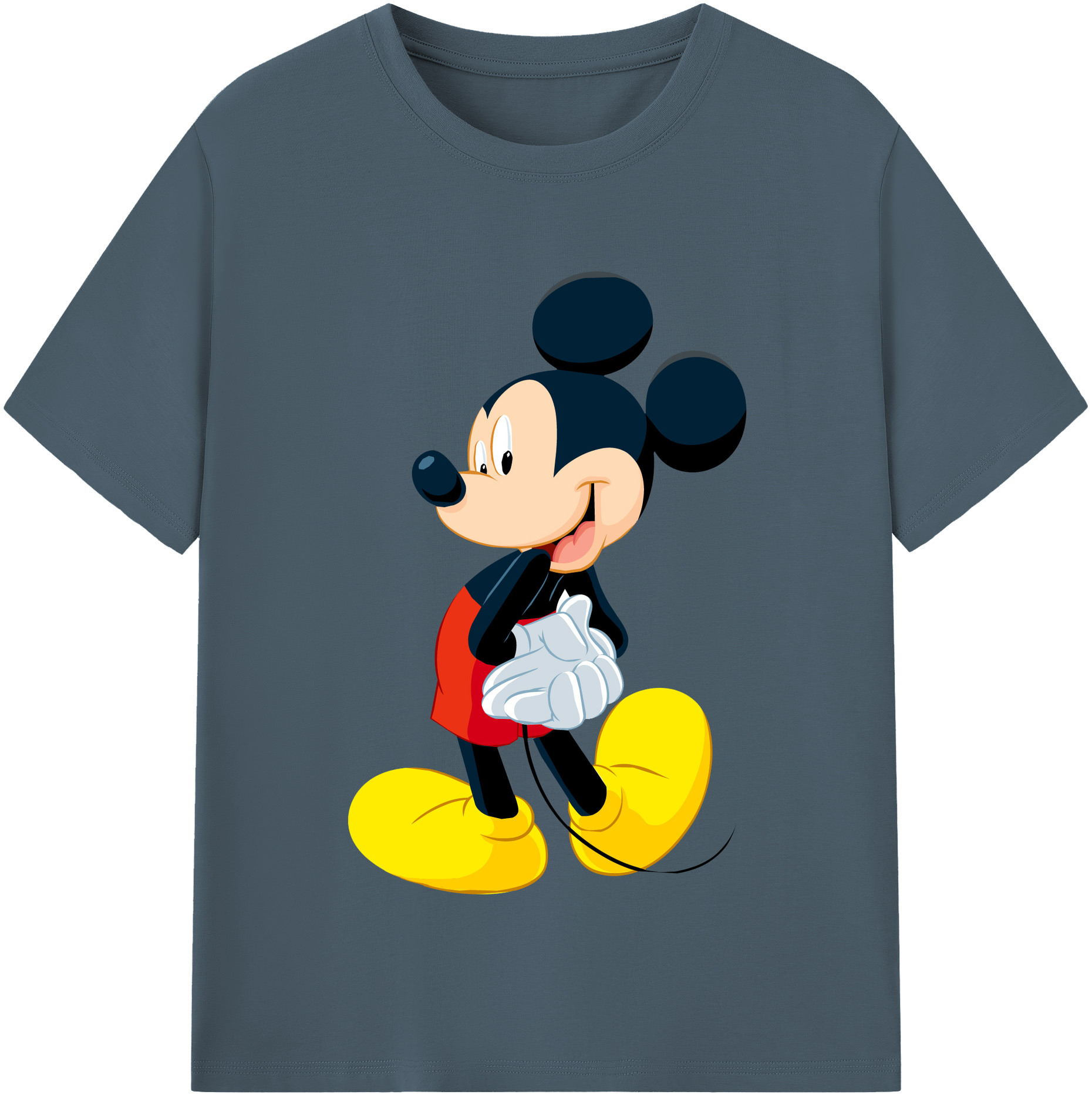 （画像用） ミッキーマウス Mickey Mouse 綿100％半袖Tシャツ（フロントプリント）